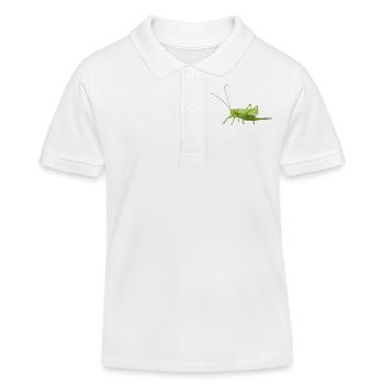 Heuschrecke - Kinder Organic Poloshirt Mini Sprinter von Stanley/Stella - Weiß - Vorne