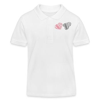 coeur Puzzle - Polo enfant bio Stanley/Stella - blanc - Devant