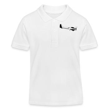 Motorsegler C-Falke - Kinder Organic Poloshirt Mini Sprinter von Stanley/Stella - Weiß - Vorne