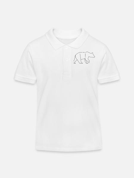 Bär - Kinder Organic Poloshirt Mini Sprinter von Stanley/Stella - Weiß