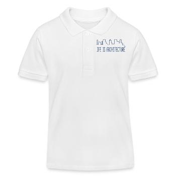 Architect / Architecture: Life Is Architecture - Kids Organic Polo Shirt by Stanley/Stella - white - Front
