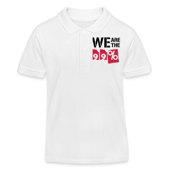 We are the 99 percent - Kids Organic Polo Shirt by Stanley/Stella - white - Front