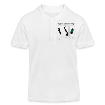 Rocket-Zitat Wenige Dinge Wächter - Kinder Organic Poloshirt Mini Sprinter von Stanley/Stella - Weiß - Vorne