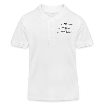 breaking wave - Kinder Organic Poloshirt Mini Sprinter von Stanley/Stella - Weiß - Vorne