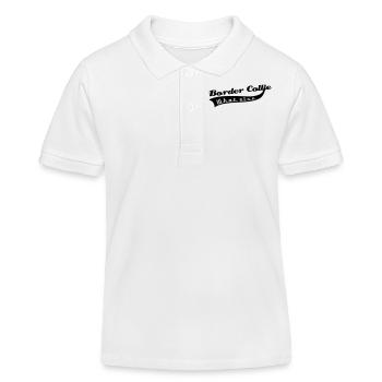 Border Collie - Kinder Organic Poloshirt Mini Sprinter von Stanley/Stella - Weiß - Vorne
