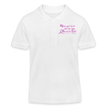 Papa ist der Beste - pink - Kinder Organic Poloshirt Mini Sprinter von Stanley/Stella - Weiß - Vorne