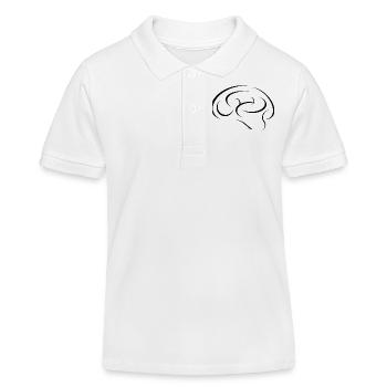 Gehirn abstrakt - Kinder Organic Poloshirt Mini Sprinter von Stanley/Stella - Weiß - Vorne