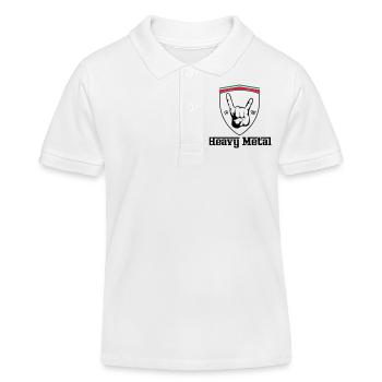 HEAVY METAL!!! Italian Ferrary Style - Polo enfant bio Stanley/Stella - blanc - Devant