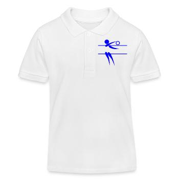 volleyball sports player spieler game waterball18 - Kinder Organic Poloshirt Mini Sprinter von Stanley/Stella - Weiß - Vorne