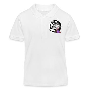 Naschkatze - Kinder Organic Poloshirt Mini Sprinter von Stanley/Stella - Weiß - Vorne