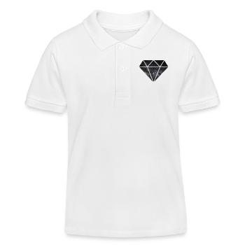 Diamant in Space - Kinder Organic Poloshirt Mini Sprinter von Stanley/Stella - Weiß - Vorne