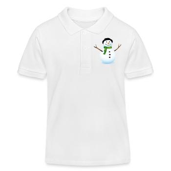 homme de neige - Polo enfant bio Stanley/Stella - blanc - Devant