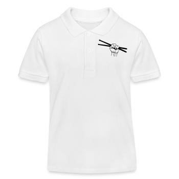 drummer fists - Schlagzeuger Fäuste - Musik - Rock - Kinder Organic Poloshirt Mini Sprinter von Stanley/Stella - Weiß - Vorne