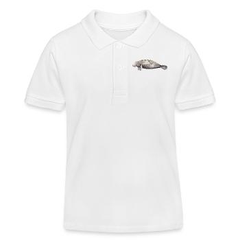 Manati - Manatee - Lamantin - Polo enfant bio Stanley/Stella - blanc - Devant