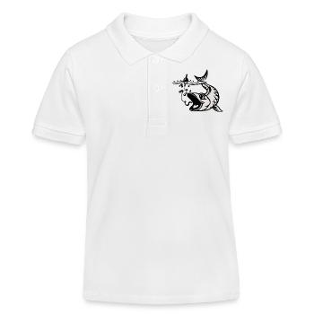 fisch - Kinder Organic Poloshirt Mini Sprinter von Stanley/Stella - Weiß - Vorne