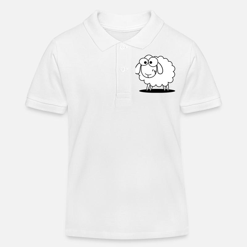 Schaf - Kinder Organic Poloshirt Mini Sprinter von Stanley/Stella - Weiß