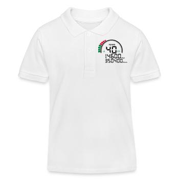 compteur anniversaire years ans 40 - Polo enfant bio Stanley/Stella - blanc - Devant