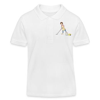 Nettoyage Nettoyage Nettoyage dame balai wischmop61 - Polo enfant bio Stanley/Stella - blanc - Devant