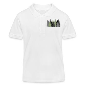 baum tree baumstamm wald forest woods168 - Kinder Organic Poloshirt Mini Sprinter von Stanley/Stella - Weiß - Vorne