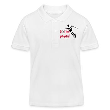 Tennis - Kinder Organic Poloshirt Mini Sprinter von Stanley/Stella - Weiß - Vorne