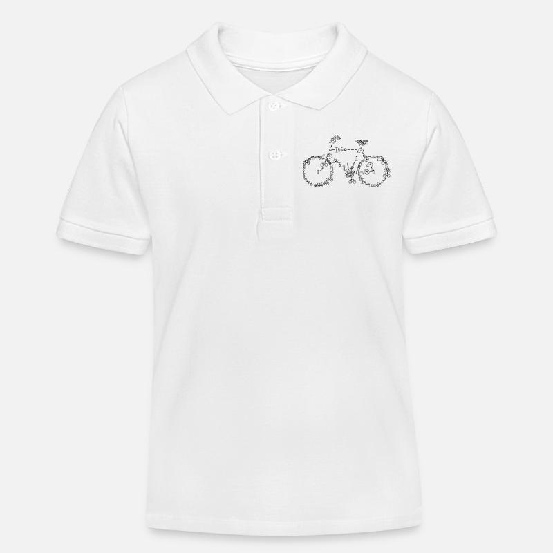 Accessoires de roue Roue de bicyclette pour les cyclistes cadeau - Polo enfant bio Stanley/Stella - blanc
