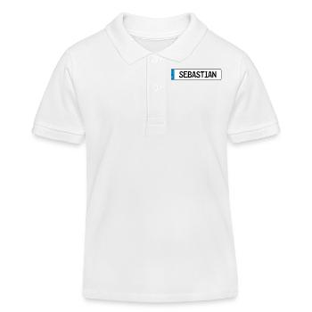 Sebastian Étiquette cadeau - Polo enfant bio Stanley/Stella - blanc - Devant