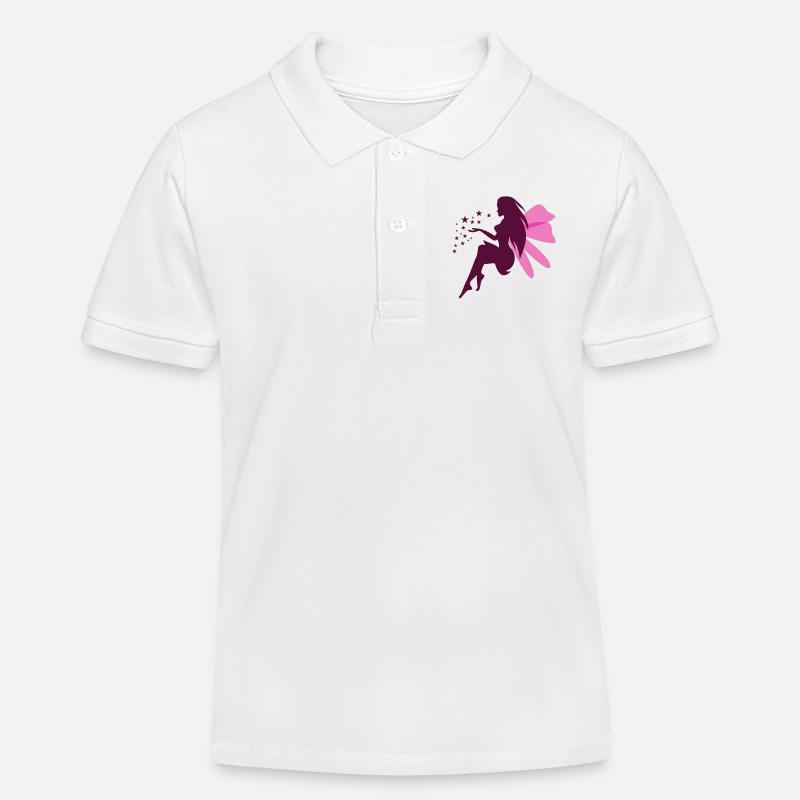fée violet 2 - Polo enfant bio Stanley/Stella - blanc
