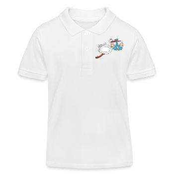 Stork Twins bébé Les bébés Jungen2 - Polo enfant bio Stanley/Stella - blanc - Devant
