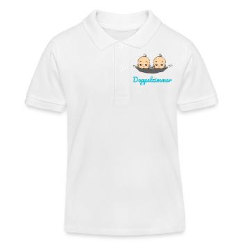 Doppelzimmer Baby Zwillinge Schwangerschaft - Kinder Organic Poloshirt Mini Sprinter von Stanley/Stella - Weiß - Vorne