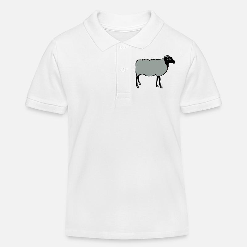 moutons - Polo enfant bio Stanley/Stella - blanc