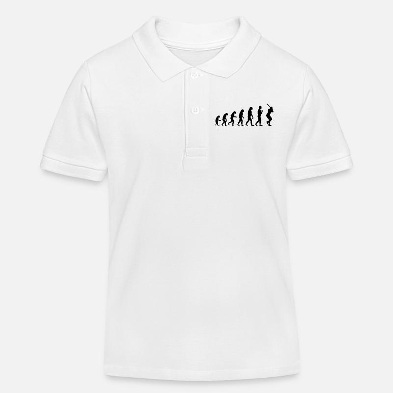 Baseball Evolution Shirt - Sport - Kinder Organic Poloshirt Mini Sprinter von Stanley/Stella - Weiß