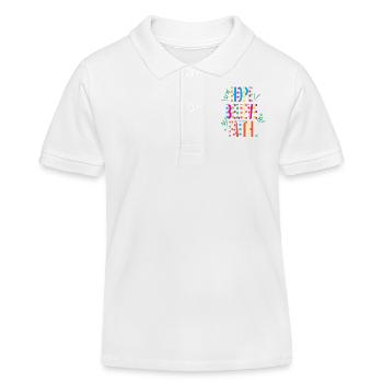 Hoffen Vertrauen Glauben Motivation Muster - Kinder Organic Poloshirt Mini Sprinter von Stanley/Stella - Weiß - Vorne