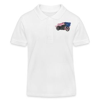 custom bike usa - Kinder Organic Poloshirt Mini Sprinter von Stanley/Stella - Weiß - Vorne