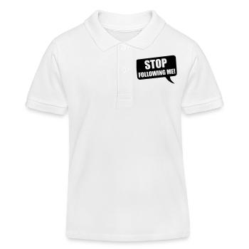 stop - Kids Organic Polo Shirt by Stanley/Stella - white - Front