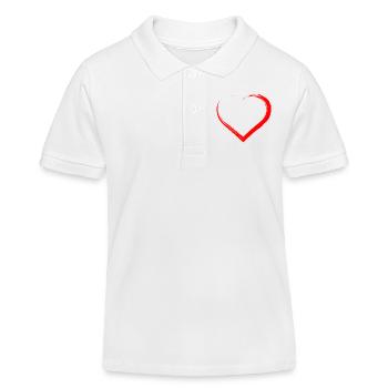 herz - Kinder Organic Poloshirt Mini Sprinter von Stanley/Stella - Weiß - Vorne