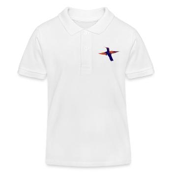 Kolibri exotisch Kunst Vogel Natur fliegen cool - Kinder Organic Poloshirt Mini Sprinter von Stanley/Stella - Weiß - Vorne