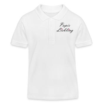 Bébé chéri de papa Cadeau de naissance enceinte - Polo enfant bio Stanley/Stella - blanc - Devant