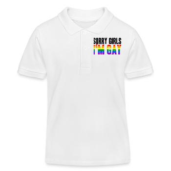 Sorry Girls Im Gay LGBT Schwul Geschenkidee Homo - Kinder Organic Poloshirt Mini Sprinter von Stanley/Stella - Weiß - Vorne