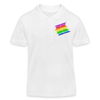 RainBow Equalizer - Kinder Organic Poloshirt Mini Sprinter von Stanley/Stella - Weiß - Vorne