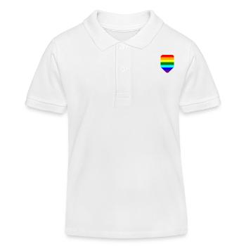 Brusttasche LGTB LGTB Pride Gay - Kinder Organic Poloshirt Mini Sprinter von Stanley/Stella - Weiß - Vorne