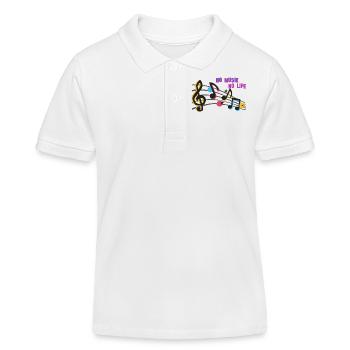 Musikalische Symbole - Kinder Organic Poloshirt Mini Sprinter von Stanley/Stella - Weiß - Vorne