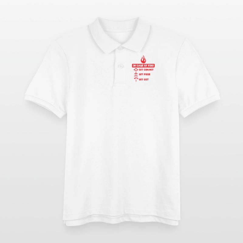 In case of fire: git commit, git push, git out Kinder Organic Poloshirt Mini Sprinter von Stanley/Stella