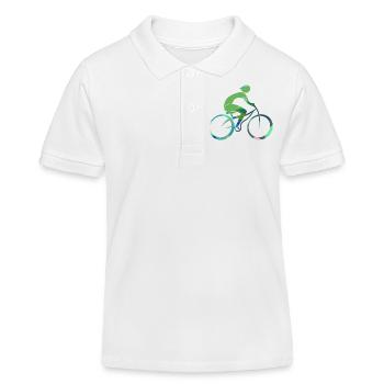 Radfahrer - Kinder Organic Poloshirt Mini Sprinter von Stanley/Stella - Weiß - Vorne