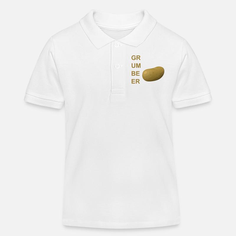 Grumbeer / pommes de terre - Polo enfant bio Stanley/Stella - blanc