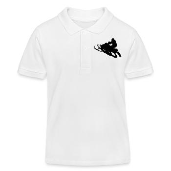 Snowmobile snowmobile snowmobile - Kids Organic Polo Shirt by Stanley/Stella - white - Front