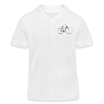 bicycle - Kids Organic Polo Shirt by Stanley/Stella - white - Front
