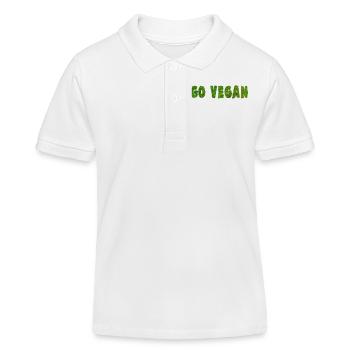 Go Vegan - Statement - Kids Organic Polo Shirt by Stanley/Stella - white - Front