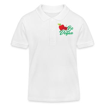 Idée de cadeau de végétarien végétarien - Polo enfant bio Stanley/Stella - blanc - Devant