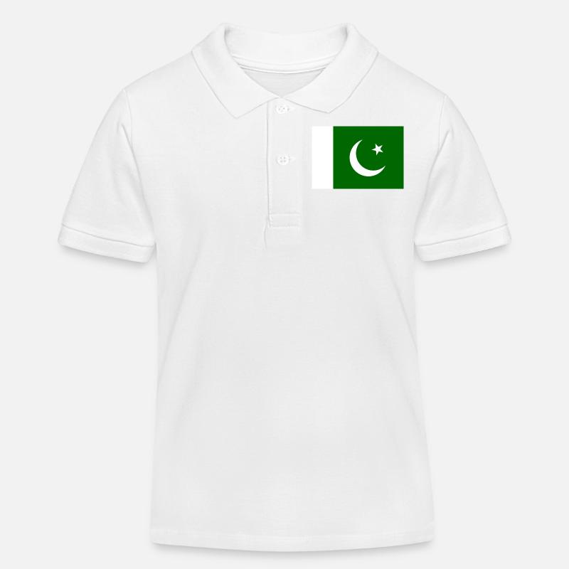 Drapeau du Pakistan - Polo enfant bio Stanley/Stella - blanc