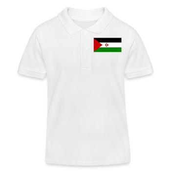 Westsahara-Flagge - Kinder Organic Poloshirt Mini Sprinter von Stanley/Stella - Weiß - Vorne